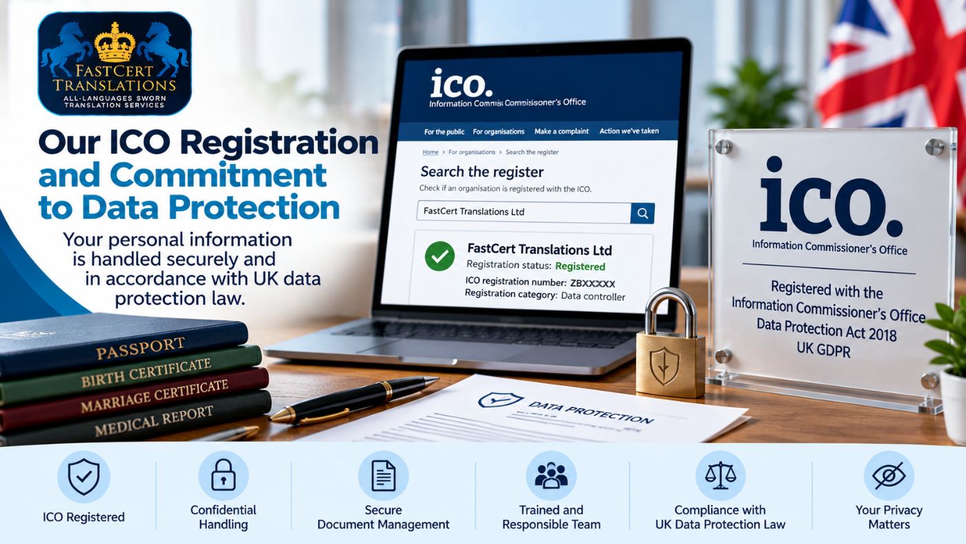 How FastCert Translations Ltd Protects Your Personal Data: Our ICO Registration