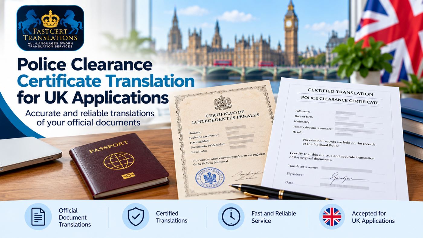 Certified Translation of Police Clearance Certificates for UK Applications